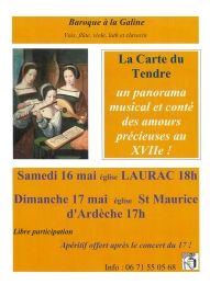 Concert Baroque à l'église le dimanche 17 mai à 17h