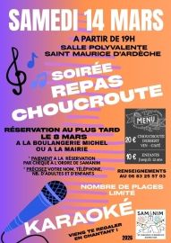 Repas choucroute samedi 14 mars 2026